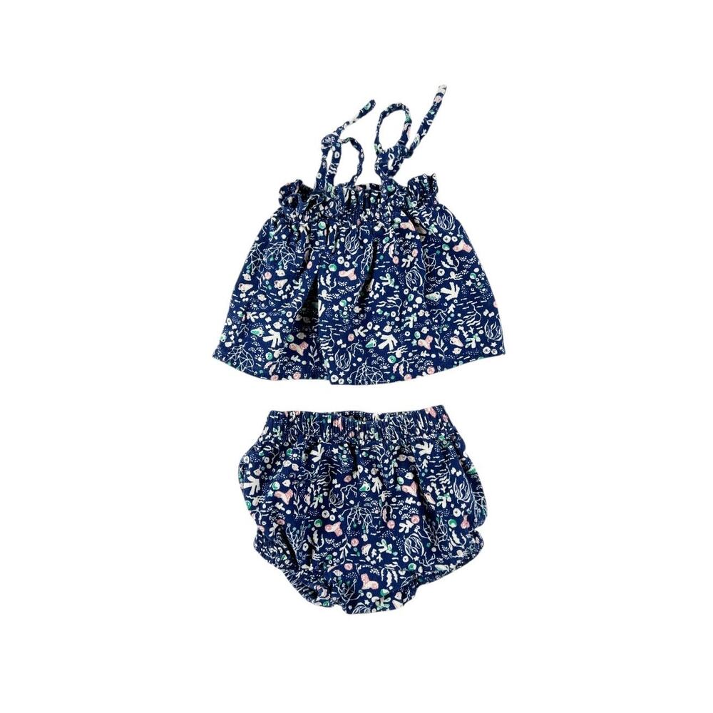 Tea Collection Sunken Treasure Tie Shoulder Set size 3-6 months